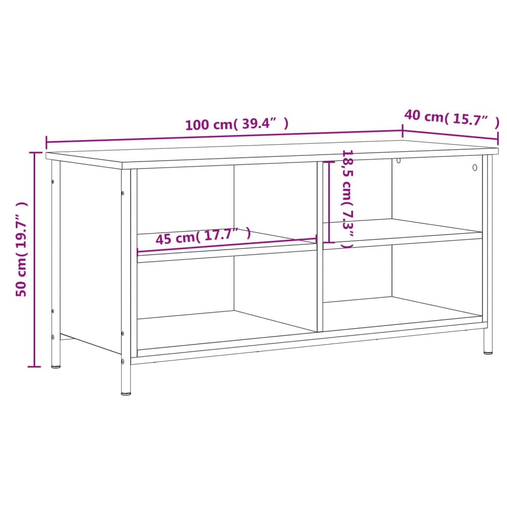 Tv-Meubel 00X40X50 Cm Bewerkt Hout Kleurig Sonoma eiken