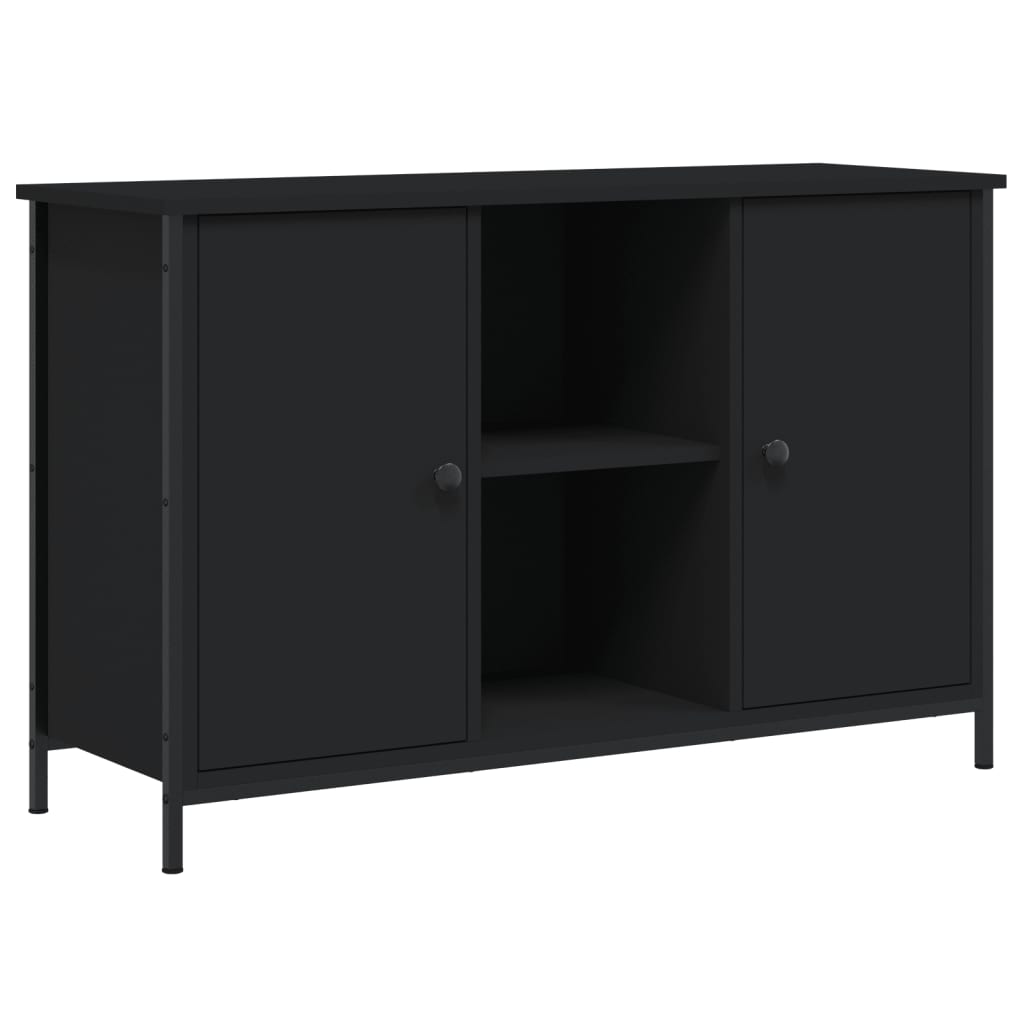 Tv-Meubel 00X35X65 Cm Bewerkt Hout Zwart