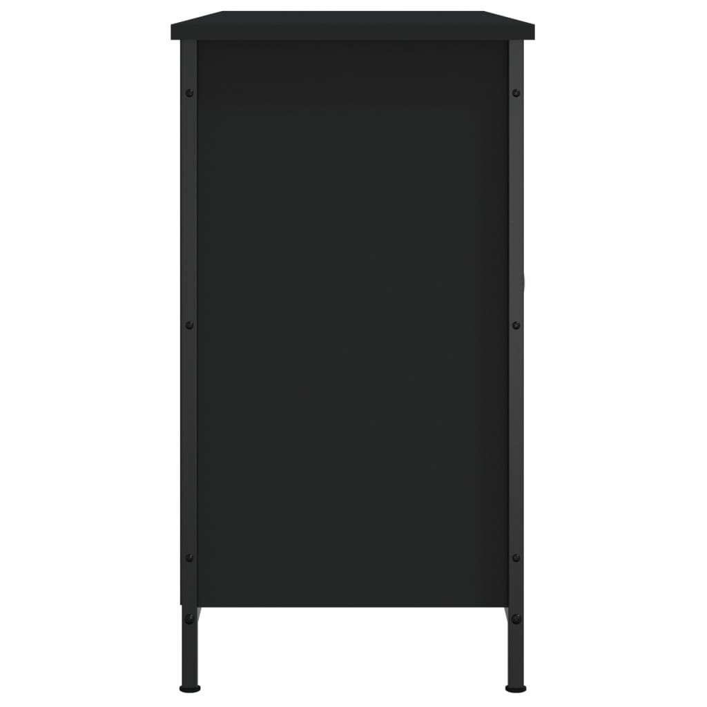 Tv-Meubel 00X35X65 Cm Bewerkt Hout Zwart