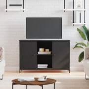 TV Cabinet 100x35x65 cm Engineered Wood Black