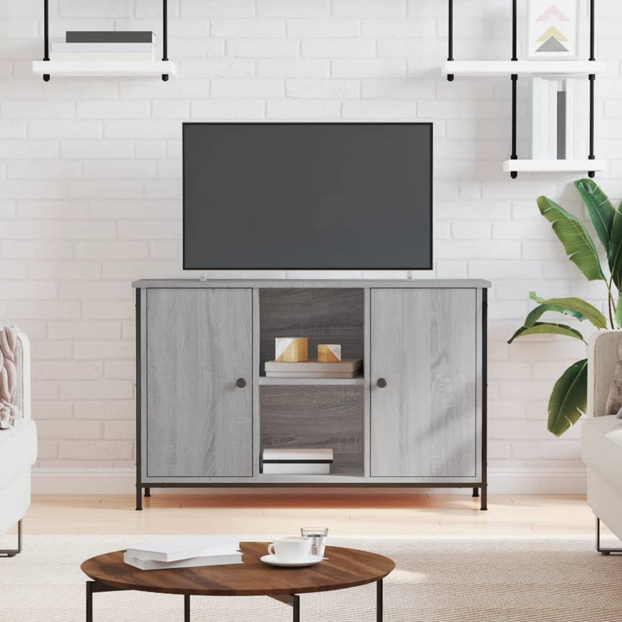 Tv-Meubel 00X35X65 Cm Bewerkt Hout Eikenkleurig Grijs sonoma