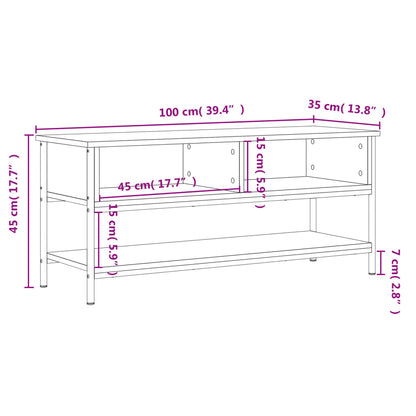 Tv-Meubel 00X35X45 Cm Bewerkt Hout Kleurig Sonoma eiken