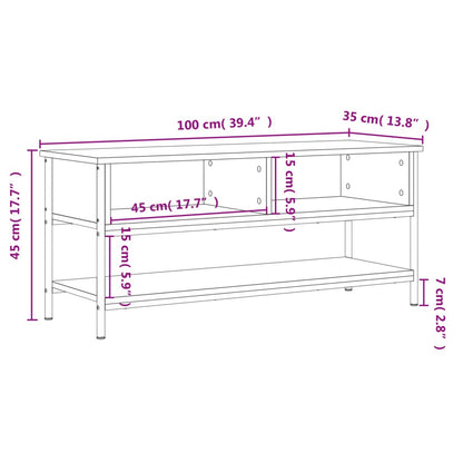 Tv-Meubel 00X35X45 Cm Bewerkt Hout Eikenkleurig Grijs sonoma