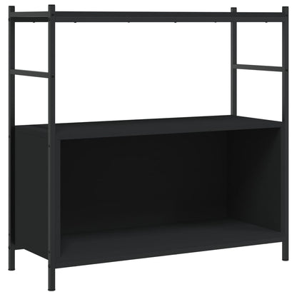 Boekenrek 80X30X78,5 Cm Bewerkt Hout En Ijzer 80 x 30 x 78.5 cm Zwart