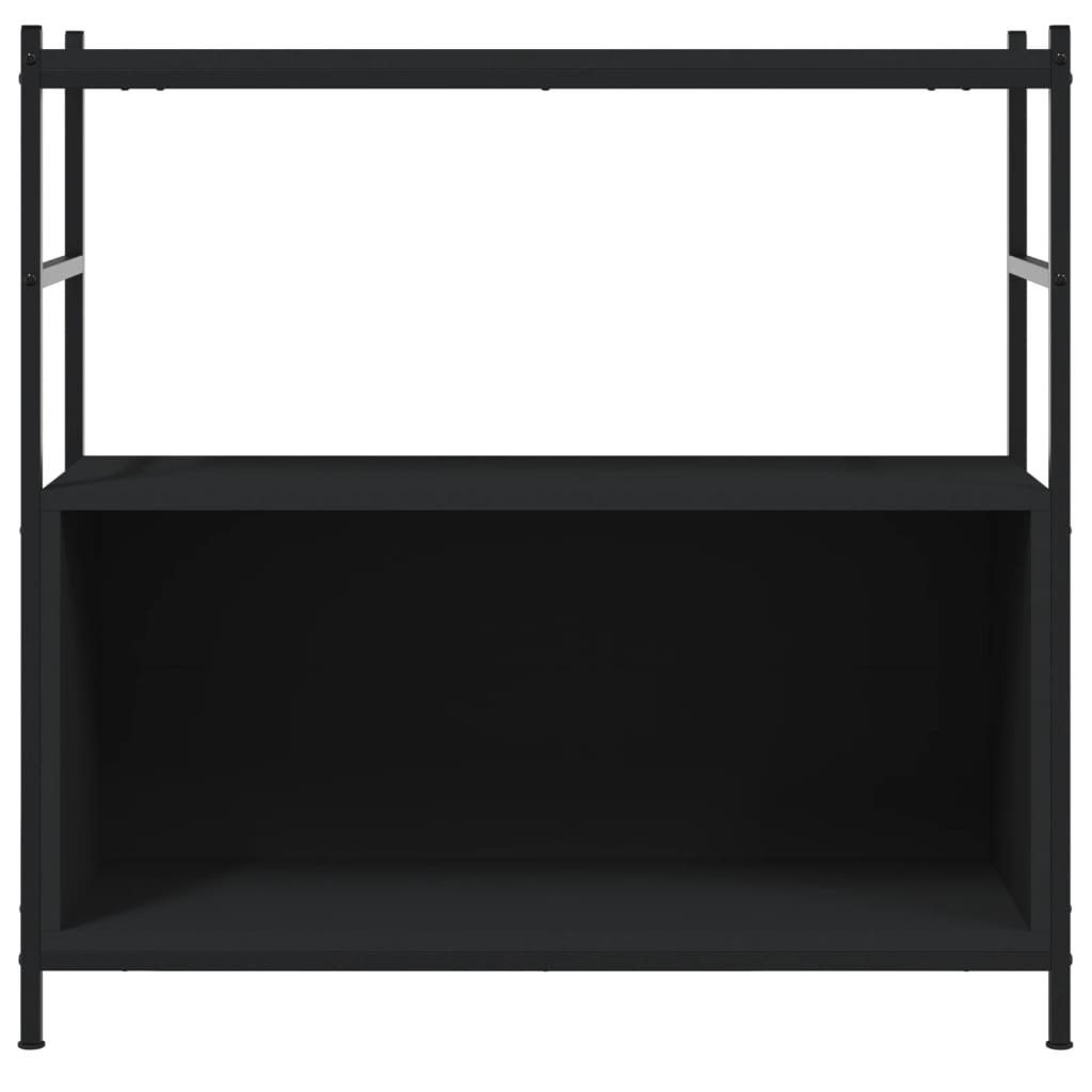 Boekenrek 80X30X78,5 Cm Bewerkt Hout En Ijzer 80 x 30 x 78.5 cm Zwart