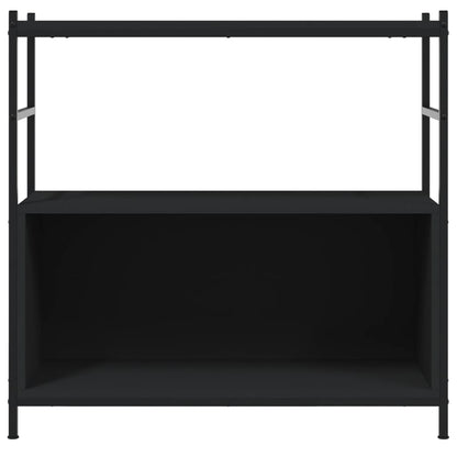 Boekenrek 80X30X78,5 Cm Bewerkt Hout En Ijzer 80 x 30 x 78.5 cm Zwart