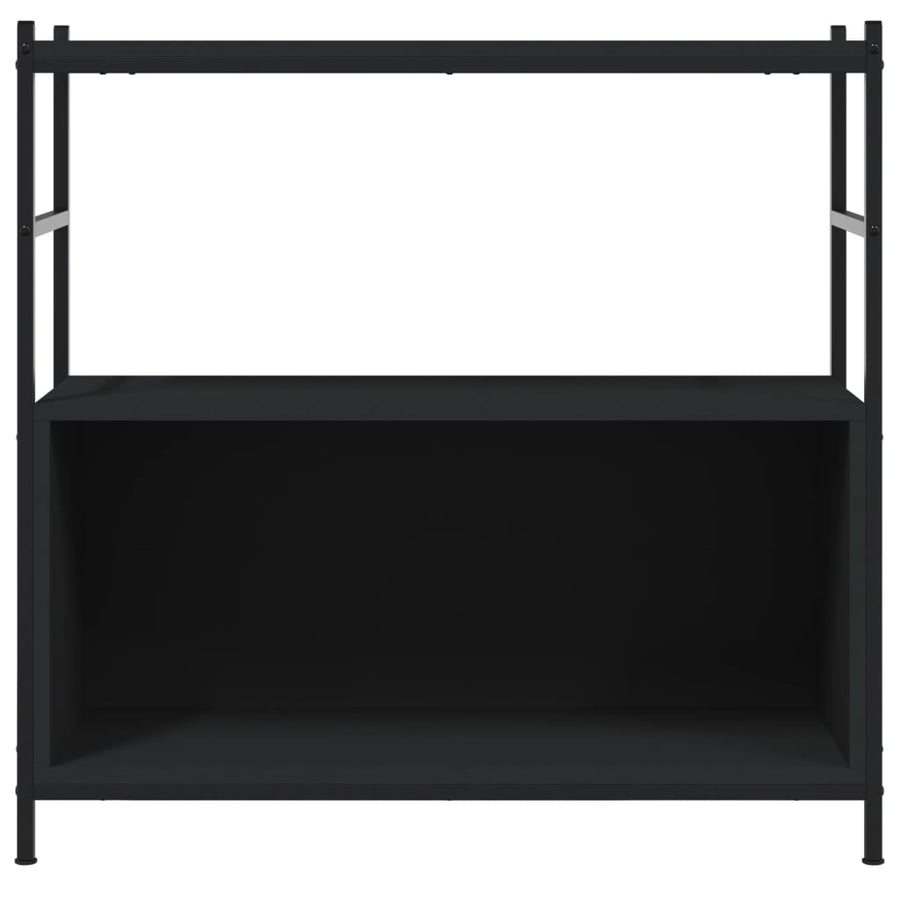 Boekenrek 80X30X78,5 Cm Bewerkt Hout En Ijzer 80 x 30 x 78.5 cm Zwart