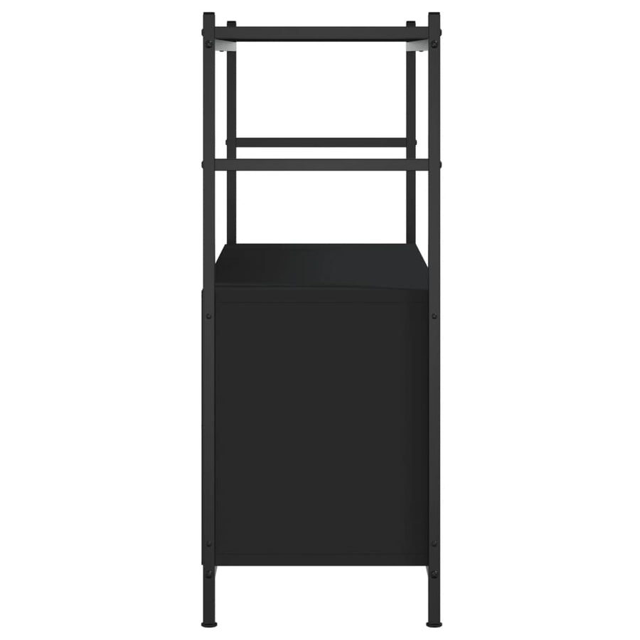 Boekenrek 80X30X78,5 Cm Bewerkt Hout En Ijzer 80 x 30 x 78.5 cm Zwart