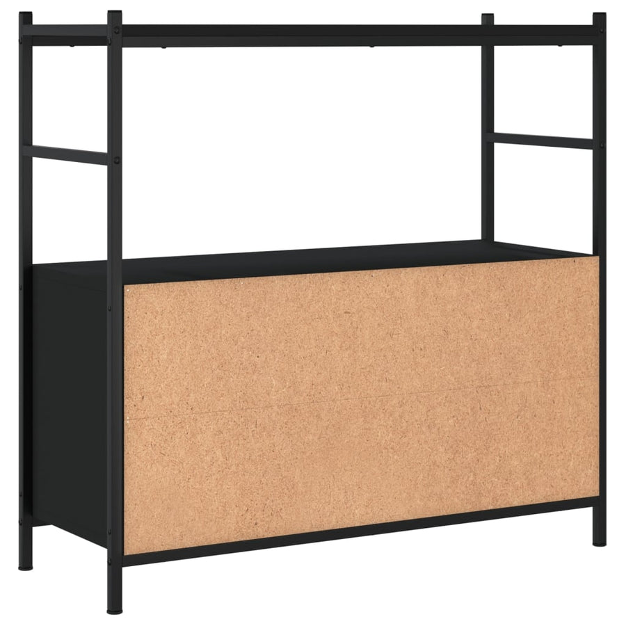 Boekenrek 80X30X78,5 Cm Bewerkt Hout En Ijzer 80 x 30 x 78.5 cm Zwart