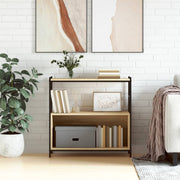 Boekenrek 80x30x78.5 cm bewerkt hout ijzer sonoma eiken