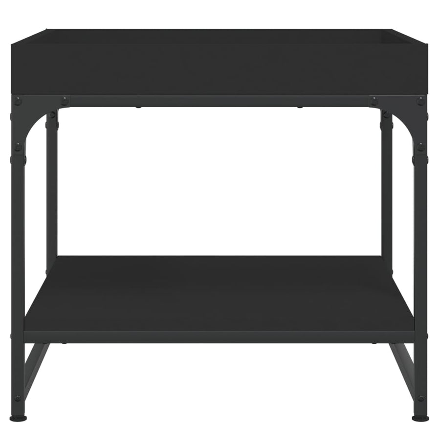 Salontafel 49,5X49,5X45 Cm Bewerkt Hout 49.5 x 49.5 x 45 cm Zwart