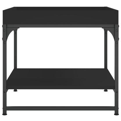 Salontafel 49,5X49,5X45 Cm Bewerkt Hout 49.5 x 49.5 x 45 cm Zwart