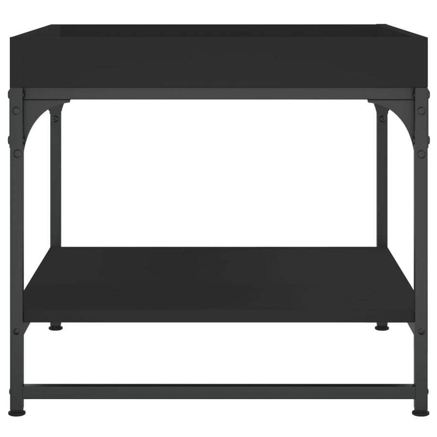 Salontafel 49,5X49,5X45 Cm Bewerkt Hout 49.5 x 49.5 x 45 cm Zwart