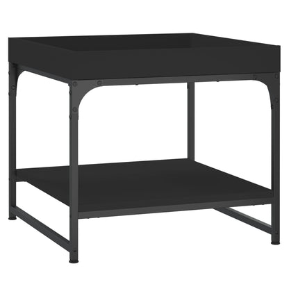 Salontafel 49,5X49,5X45 Cm Bewerkt Hout 49.5 x 49.5 x 45 cm Zwart