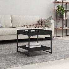Salontafel 49,5X49,5X45 Cm Bewerkt Hout 49.5 x 49.5 x 45 cm Zwart