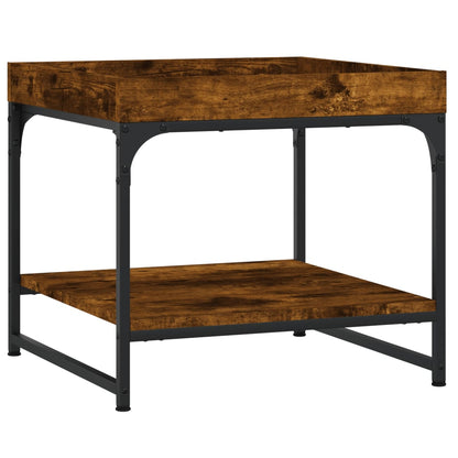 Salontafel 49,5X49,5X45 Cm Bewerkt Hout Kleurig 49.5 x 49.5 x 45 cm Gerookt eiken