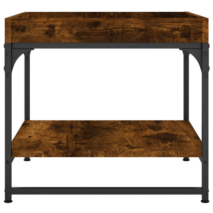Salontafel 49,5X49,5X45 Cm Bewerkt Hout Kleurig 49.5 x 49.5 x 45 cm Gerookt eiken