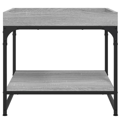 Salontafel 49,5X49,5X45 Cm Bewerkt Hout Eikenkleur 49.5 x 49.5 x 45 cm Grijs sonoma