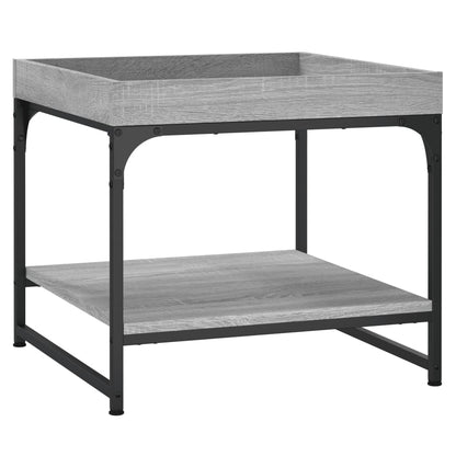 Salontafel 49,5X49,5X45 Cm Bewerkt Hout Eikenkleur 49.5 x 49.5 x 45 cm Grijs sonoma