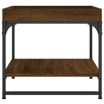 Salontafel 49,5X49,5X45 Cm Bewerkt Hout Bruin Eikenkleur 49.5 x 49.5 x 45 cm Bruineiken