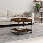 Salontafel 49,5x49,5x45 cm bewerkt hout bruin