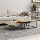 2-piece table set crafted wood Sonoma oak look