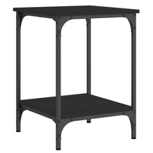 Salontafel Bewerkt Hout 40 x 40 x 55 cm Zwart