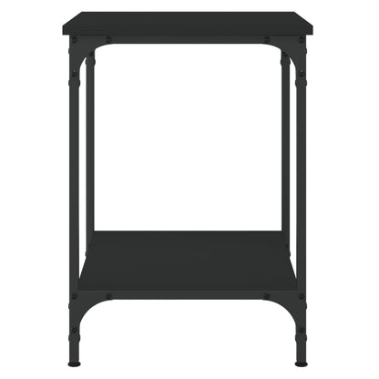 Salontafel Bewerkt Hout 40 x 40 x 55 cm Zwart