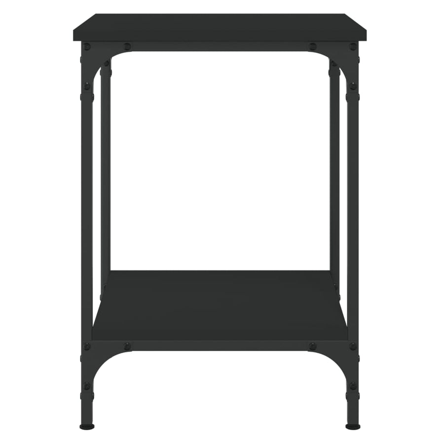 Salontafel Bewerkt Hout 40 x 40 x 55 cm Zwart