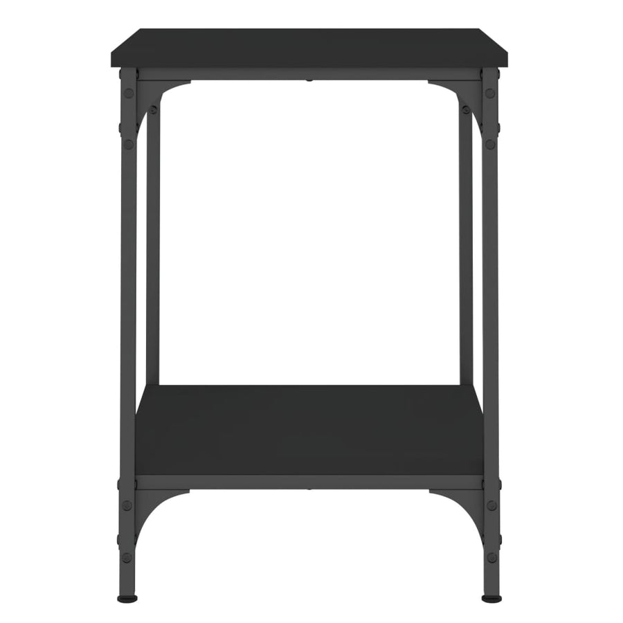 Salontafel Bewerkt Hout 40 x 40 x 55 cm Zwart