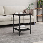 Coffee table 40x40x55 cm carved wood black