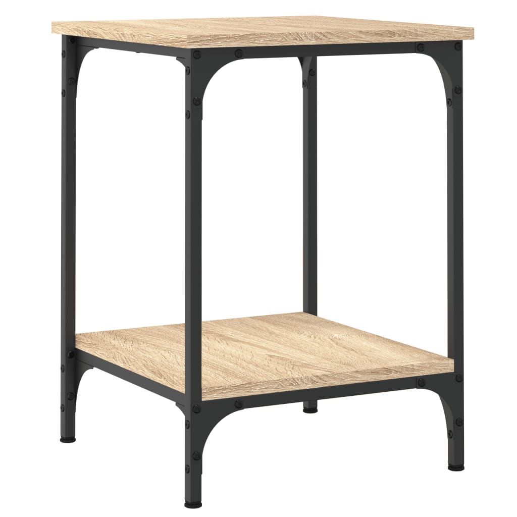 Salontafel Bewerkt Hout Kleurig 40 x 40 x 55 cm Sonoma eiken