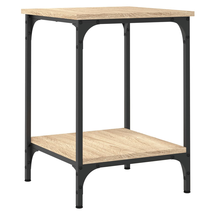 Salontafel Bewerkt Hout Kleurig 40 x 40 x 55 cm Sonoma eiken