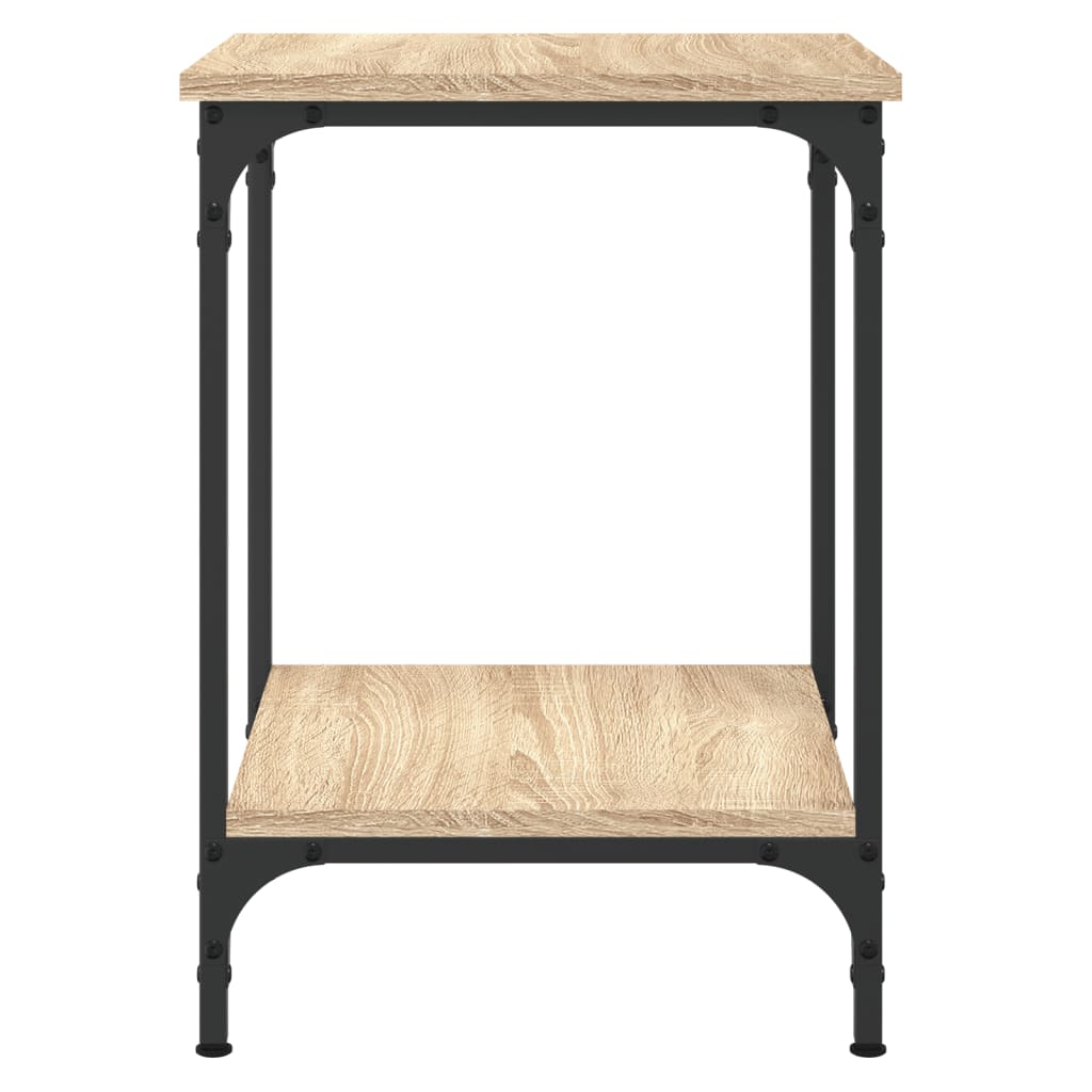 Salontafel Bewerkt Hout Kleurig 40 x 40 x 55 cm Sonoma eiken