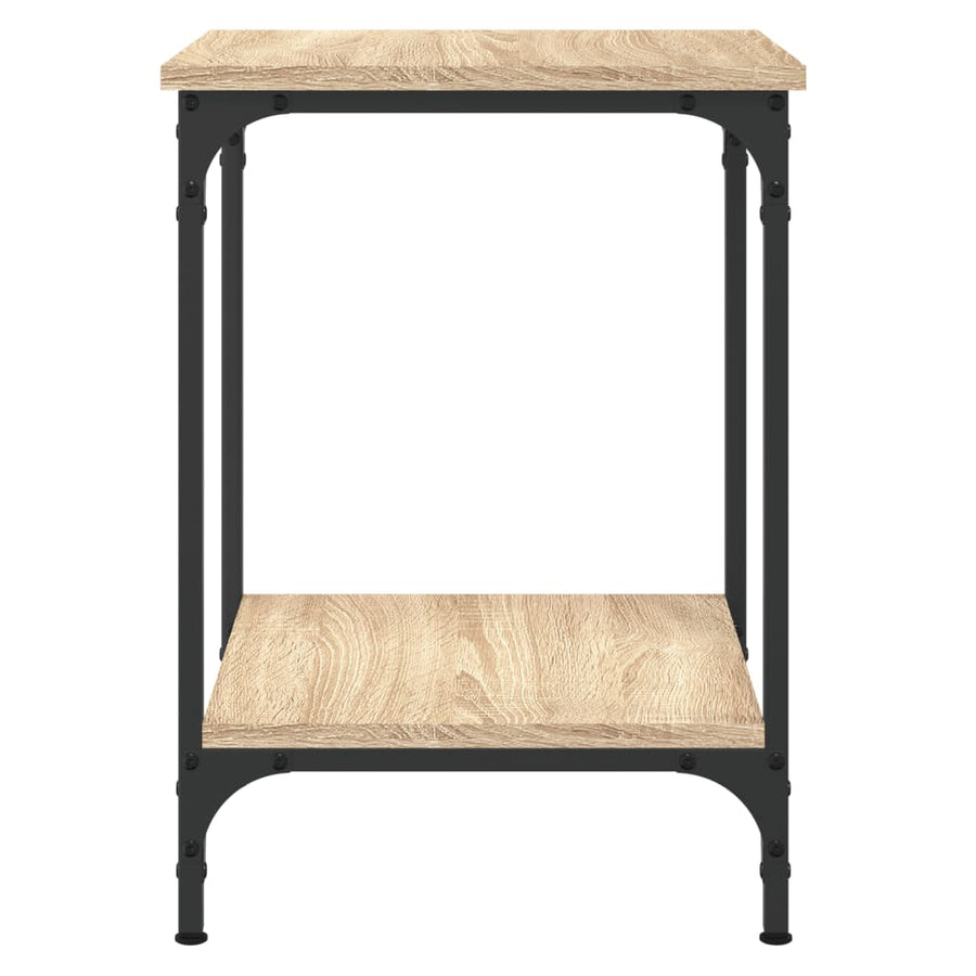 Salontafel Bewerkt Hout Kleurig 40 x 40 x 55 cm Sonoma eiken
