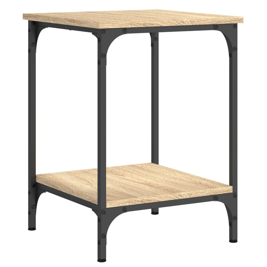 Salontafel Bewerkt Hout Kleurig 40 x 40 x 55 cm Sonoma eiken