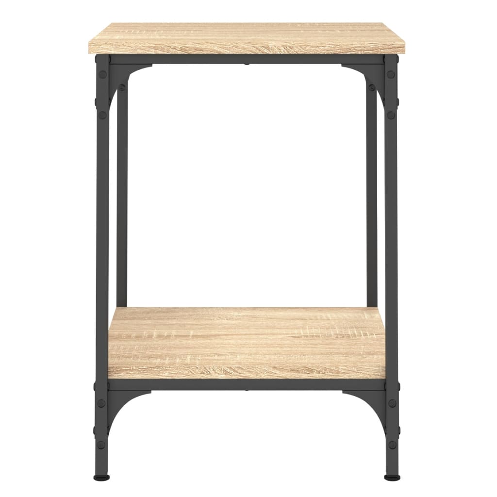 Salontafel Bewerkt Hout Kleurig 40 x 40 x 55 cm Sonoma eiken