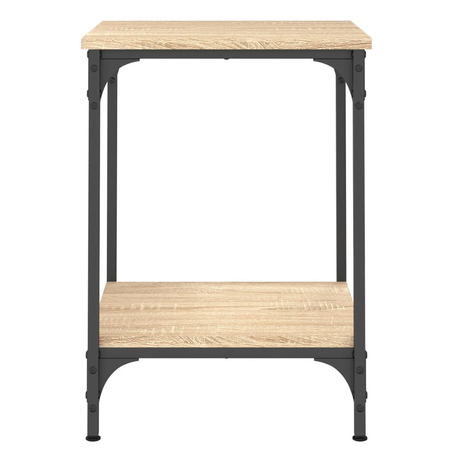 Salontafel Bewerkt Hout Kleurig 40 x 40 x 55 cm Sonoma eiken