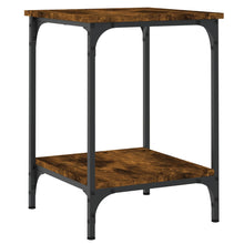 Salontafel Bewerkt Hout Kleurig 40 x 40 x 55 cm Gerookt eiken