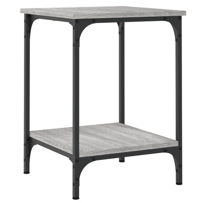 Salontafel Bewerkt Hout Eikenkleurig 40 x 40 x 55 cm Grijs sonoma