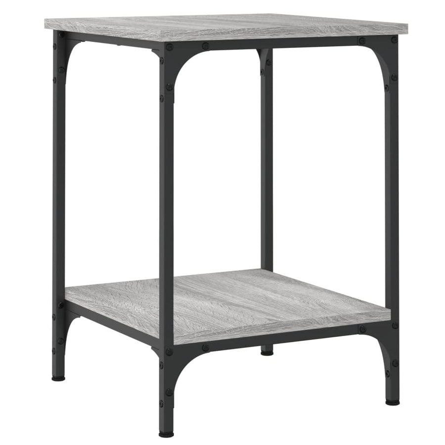 Salontafel Bewerkt Hout Eikenkleurig 40 x 40 x 55 cm Grijs sonoma