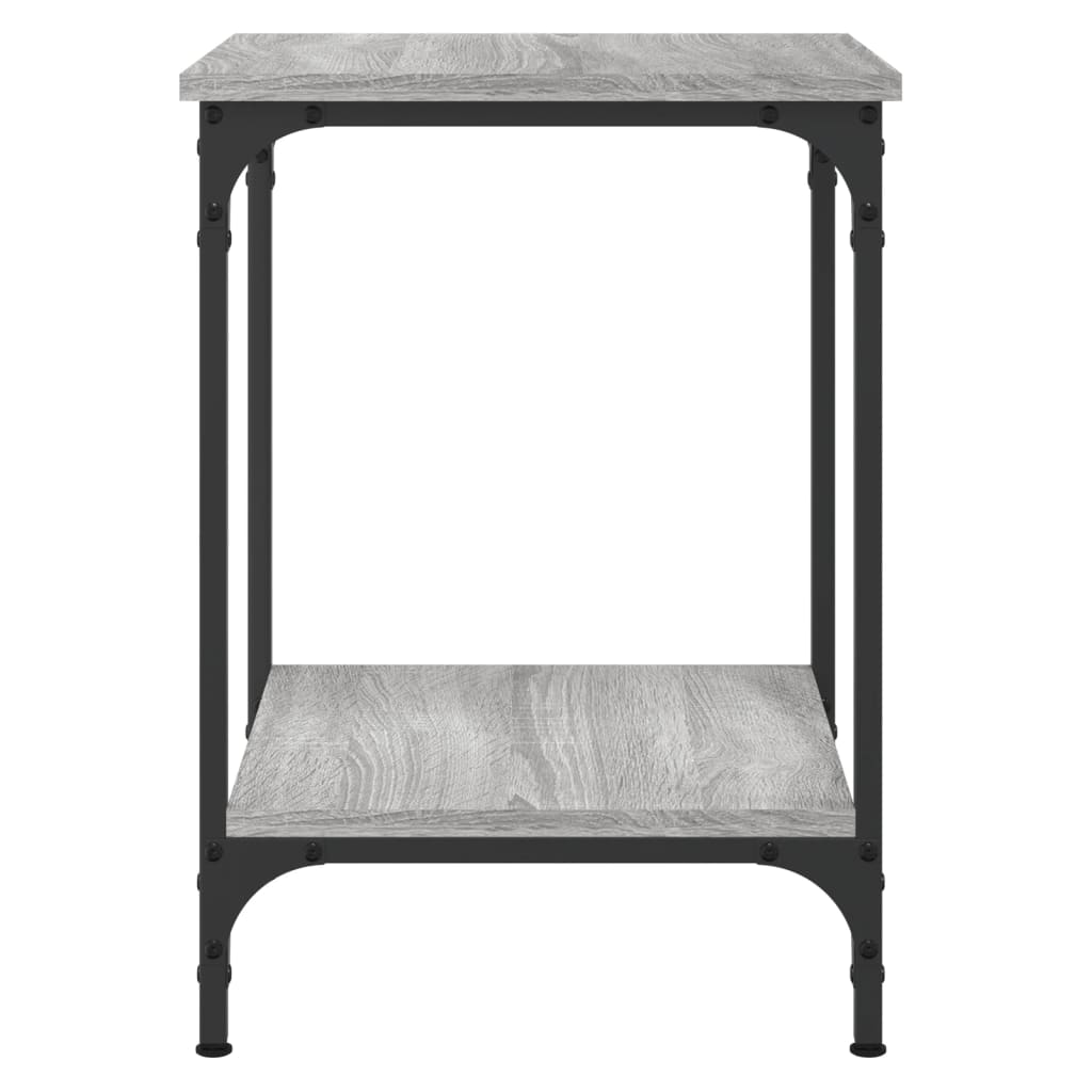 Salontafel Bewerkt Hout Eikenkleurig 40 x 40 x 55 cm Grijs sonoma