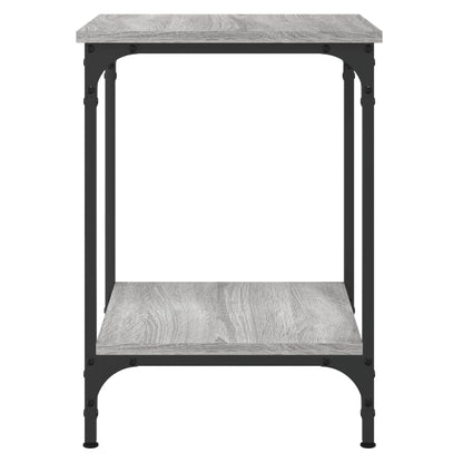 Salontafel Bewerkt Hout Eikenkleurig 40 x 40 x 55 cm Grijs sonoma