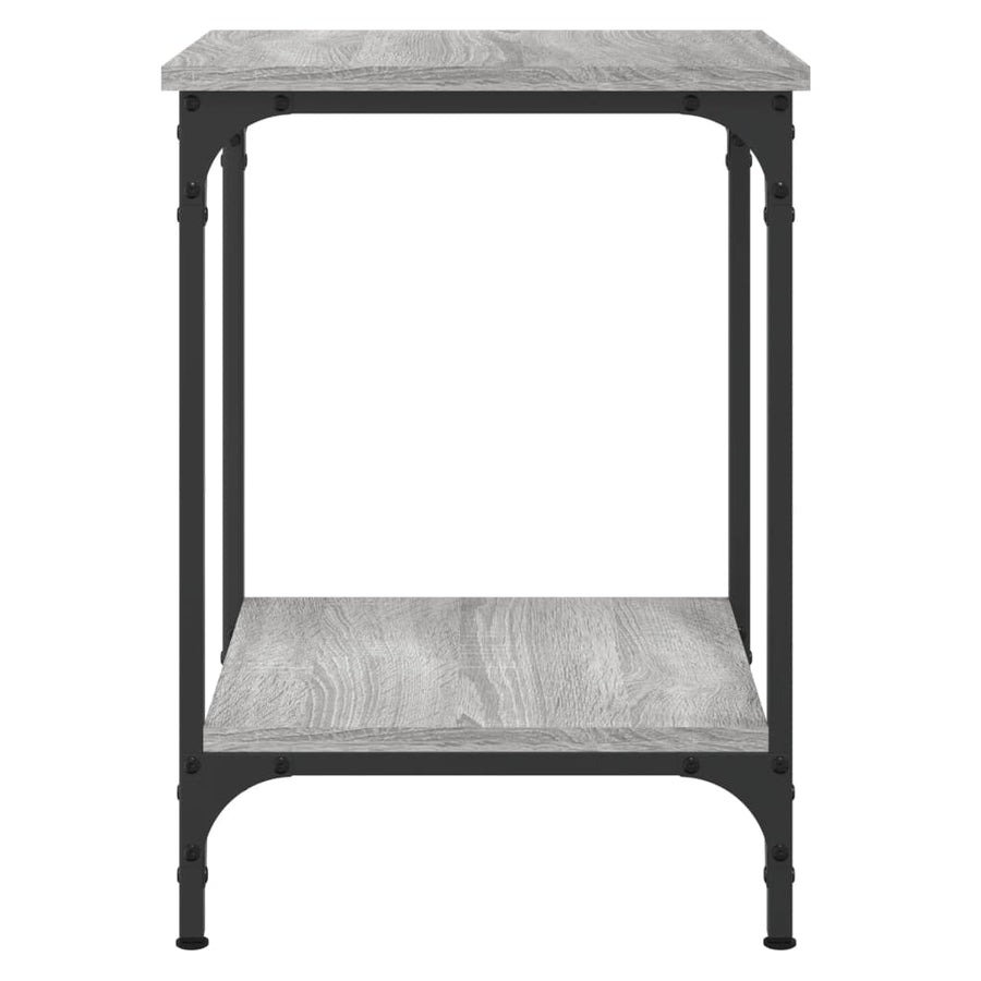 Salontafel Bewerkt Hout Eikenkleurig 40 x 40 x 55 cm Grijs sonoma