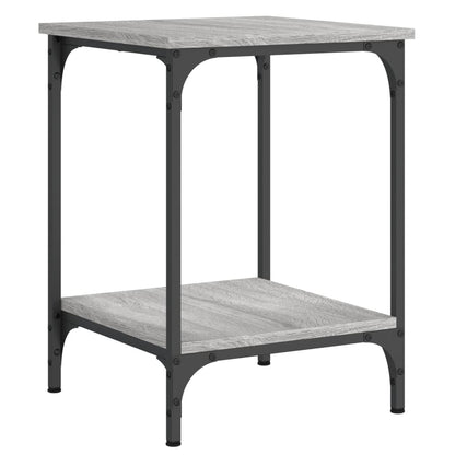 Salontafel Bewerkt Hout Eikenkleurig 40 x 40 x 55 cm Grijs sonoma