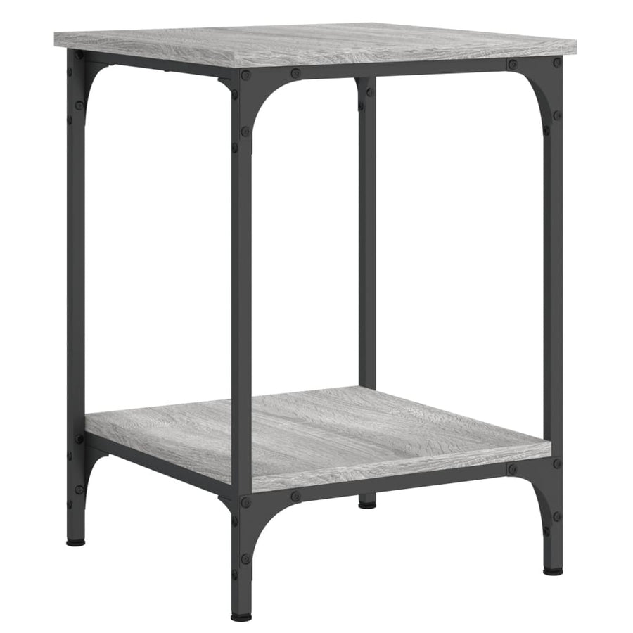 Salontafel Bewerkt Hout Eikenkleurig 40 x 40 x 55 cm Grijs sonoma