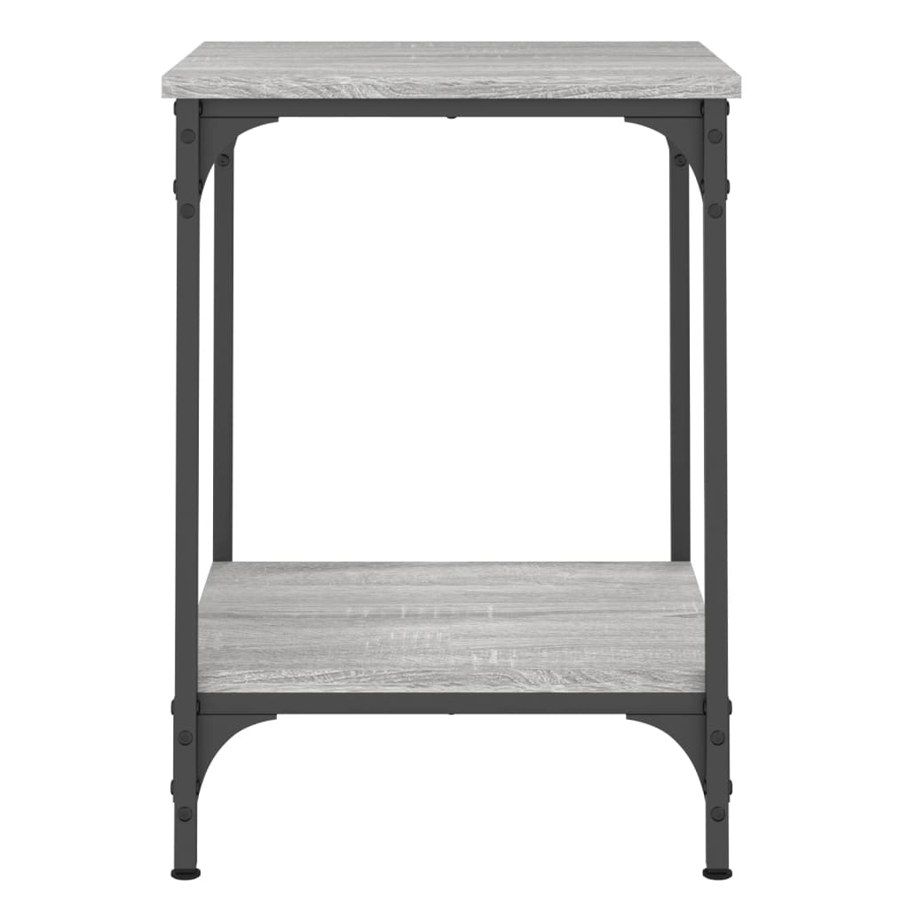 Salontafel Bewerkt Hout Eikenkleurig 40 x 40 x 55 cm Grijs sonoma