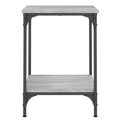 Salontafel Bewerkt Hout Eikenkleurig 40 x 40 x 55 cm Grijs sonoma