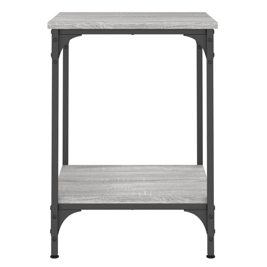 Salontafel Bewerkt Hout Eikenkleurig 40 x 40 x 55 cm Grijs sonoma