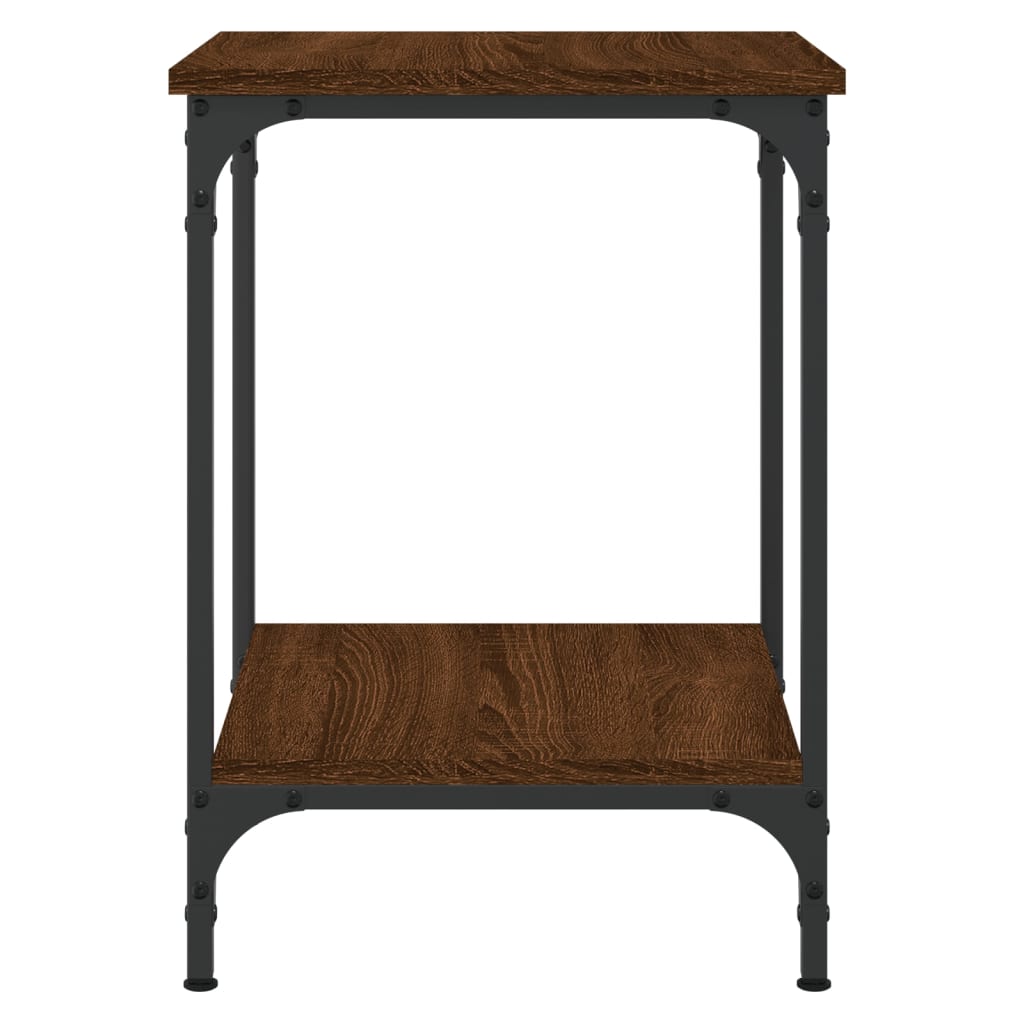 Salontafel Bewerkt Hout Bruin Eikenkleur 40 x 40 x 55 cm Bruineiken